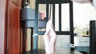 Hoe Vagina Gets Fisted (rides Fist Vibrator)