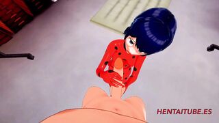 Miraculus Ladybug Anime 3D - Ladybug hand job and bj with