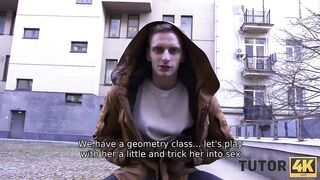 TUTOR4K. Geometry professor has an affair with disciple inside front