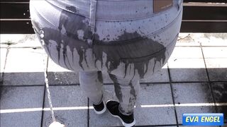 EVA ENGEL: I Peeing into my new Jeans! Soak and Messy!