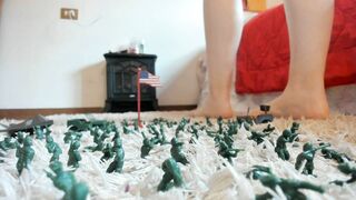 Your Giantess Tramples and Destroys these Vibrator Soldiers, Reducing them to Lifeless
