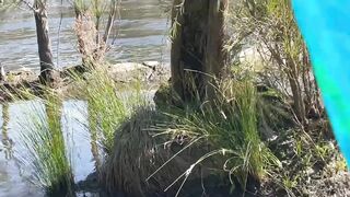 Naked Outside Outdoors Footplay and Fucking. Spectators and Kayakers Watching