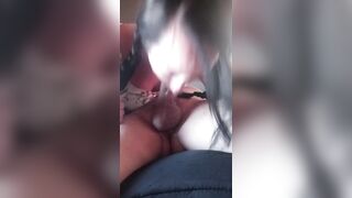 Close up Head with Cum inside Mouth and Performance it
