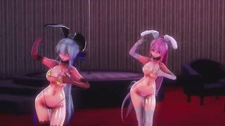 Mmd R18 Bunny Baku Banged! Hardcore after Concert 3d Anime