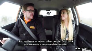 British driving school girl booty finger fucked and pounded