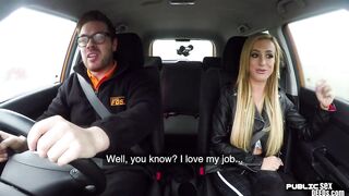 British driving school girl booty finger fucked and pounded