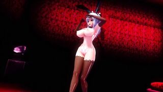 Mmd R18 Haku Bunny cunt with mouth Prepare her Twat for Master Fucker 3d