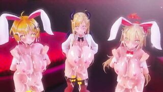 Mmd R18 Succubus and Bunny women Full of Cum 3d Anime