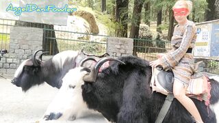 Angel Fowler having Fun Sitting on Yak