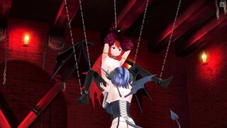 3D ANIMATED FETISH Succubus Licks Devilish Vagina inside the Basement