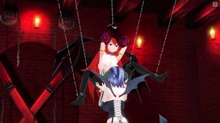 3D ANIMATED FETISH Succubus Licks Devilish Vagina inside the Basement