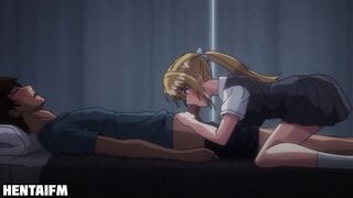 School Girl Nympho get Soak from his Sensual Fingered Uncensored Anime Animated