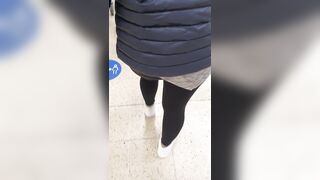 Step Son Pulled off Step Cougar Pants inside Supermarket Fucking her Ass
