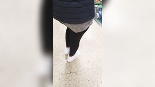 Step Son Pulled off Step Cougar Pants inside Supermarket Fucking her Ass