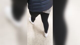 Step Son Pulled off Step Cougar Pants inside Supermarket Fucking her Ass