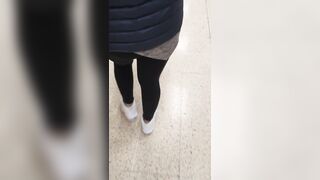 Step Son Pulled off Step Cougar Pants inside Supermarket Fucking her Ass