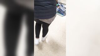 Step Son Pulled off Step Cougar Pants inside Supermarket Fucking her Ass