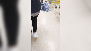 Step Son Pulled off Step Cougar Pants inside Supermarket Fucking her Ass