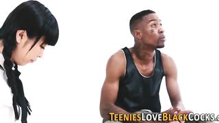 eastern bimbo sucks long ebony penis