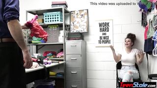 Penis addict 19 year old thief Indica Flower offered her services to