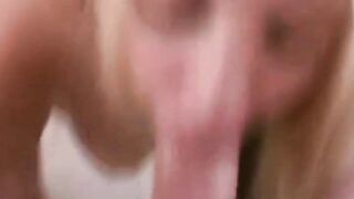 Adorable Blonde Hot Blowing down the Dick Fun Experience