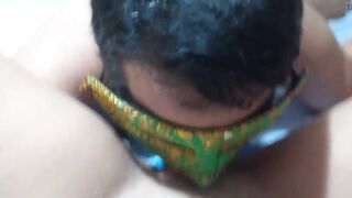 Hubby Cuckold wiping the cum inside his wifey's cunt with
