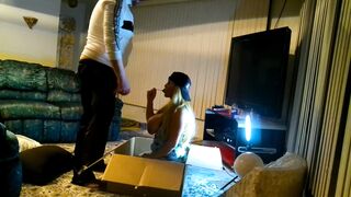 Unboxing Big Boobed Eighteen Nailed Dildo (FANTASY AMATEUR)