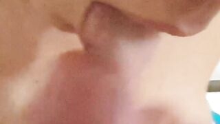 Lesbo got Sperm on the Face for a Bet, Cum Shoot Facial