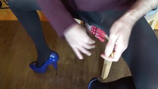 Having Fun into Blue Shoes one