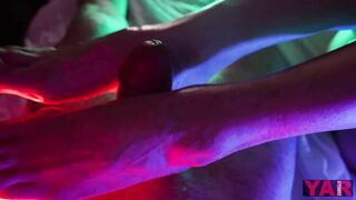 Toes Bdsm Woman Fingered a Huge Penis with her Foot