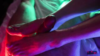 Toes Bdsm Woman Fingered a Huge Penis with her Foot