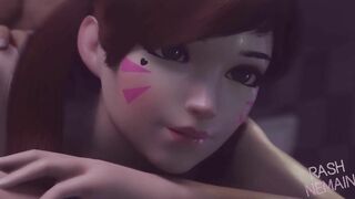 Overwatch - D.Va Doggy Style Squirt Cumshot 3d Cartoon - by RashNemain