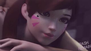 Overwatch - D.Va Doggy Style Squirt Cumshot 3d Cartoon - by RashNemain