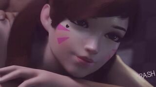 Overwatch - D.Va Doggy Style Squirt Cumshot 3d Cartoon - by RashNemain