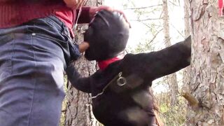 The Throater 2021: Submissive Masked Hoe Tied Public Deeply into Heels and