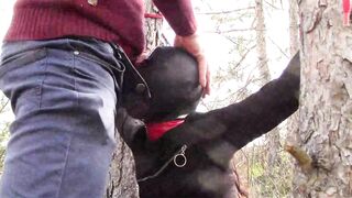 The Throater 2021: Submissive Masked Hoe Tied Public Deeply into Heels and