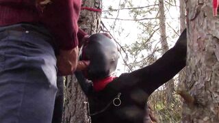The Throater 2021: Submissive Masked Hoe Tied Public Deeply into Heels and