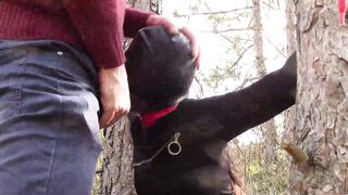 The Throater 2021: Submissive Masked Hoe Tied Public Deeply into Heels and