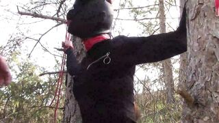 The Throater 2021: Submissive Masked Hoe Tied Public Deeply into Heels and