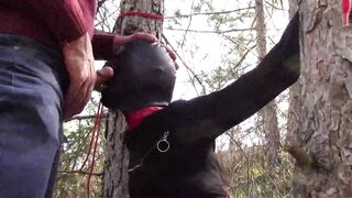 The Throater 2021: Submissive Masked Hoe Tied Public Deeply into Heels and
