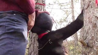 The Throater 2021: Submissive Masked Hoe Tied Public Deeply into Heels and