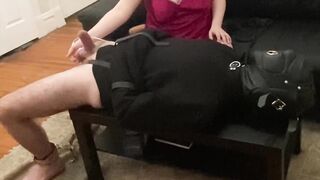 Heterosexual Jacket Fetish slave Teased and Allowed to Cum from Lover