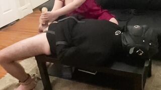 Heterosexual Jacket Fetish slave Teased and Allowed to Cum from Lover