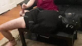 Heterosexual Jacket Fetish slave Teased and Allowed to Cum from Lover