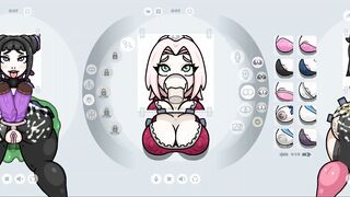 Fapwall [rule34 Cartoon Game] Sakura from Naruto is taking 6 Dick at
