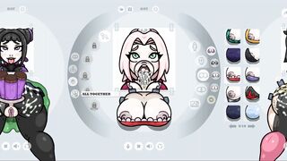 Fapwall [rule34 Cartoon Game] Sakura from Naruto is taking 6 Dick at