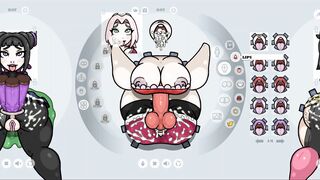 Fapwall [rule34 Cartoon Game] Sakura from Naruto is taking 6 Dick at