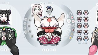 Fapwall [rule34 Cartoon Game] Sakura from Naruto is taking 6 Dick at