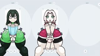 Fapwall [rule34 Cartoon Game] Sakura from Naruto is taking 6 Dick at
