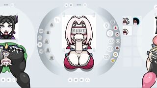 Fapwall [rule34 Cartoon Game] Sakura from Naruto is taking 6 Dick at
